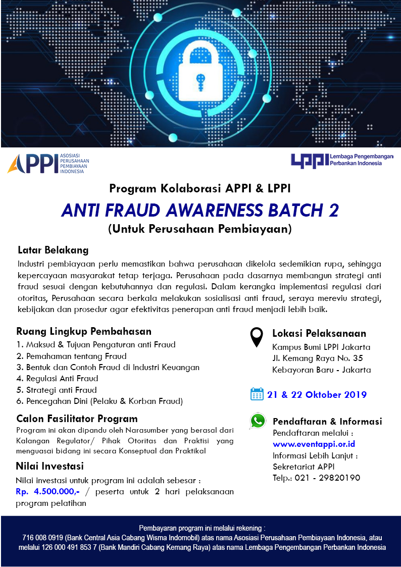 Training Anti Fraud Awareness Untuk Perusahaan Pembiayaan Batch 2