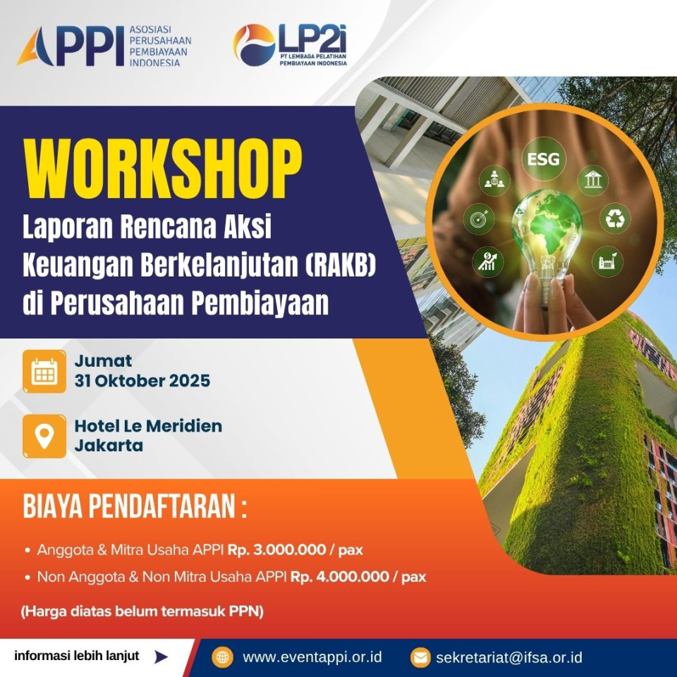 Workshop Laporan Rencana Aksi Keuangan Berkelanjutan (RAKB)  di Perusahaan Pembiayaan